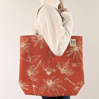 Black Eyed Susan Large Tote Orange Peel