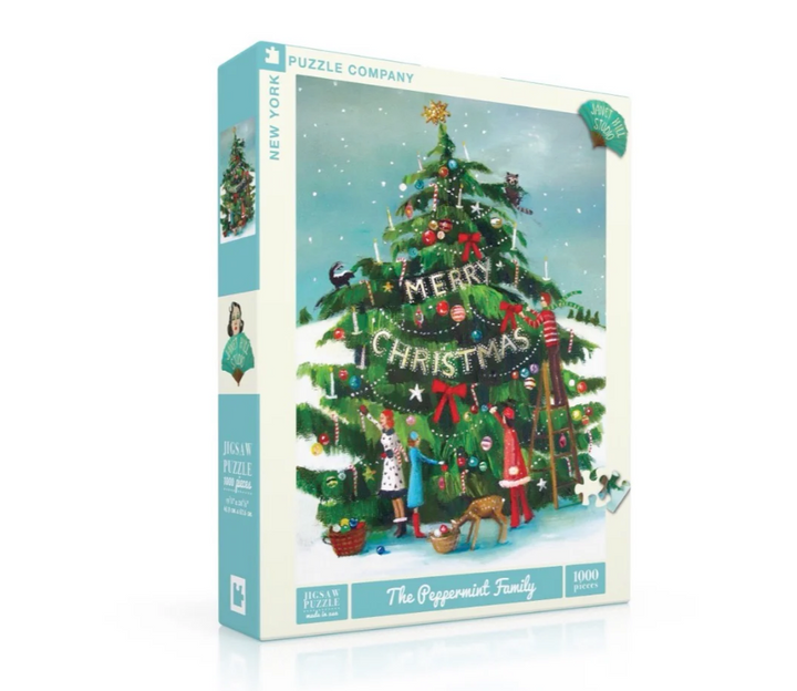 The Peppermint Family Christmas Tree Puzzle - 1000 piece