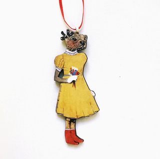 Wooden Collage Christmas Ornament - Otter