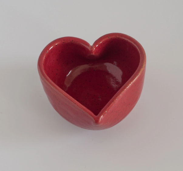 Heart Bowl in Coral