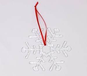 Icy Glass Snowflake Ornament