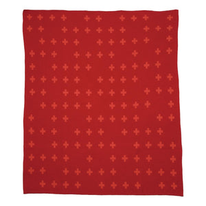 Modern Scatter Cross Throw Blanket - Cherry/Lipstick 50x60