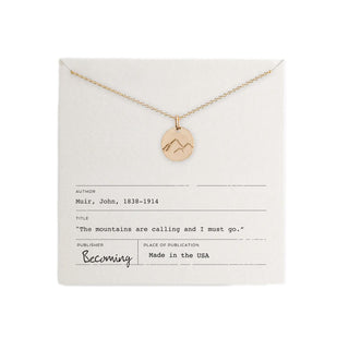 Mountains Are Calling Necklace - 14k Gold Fill