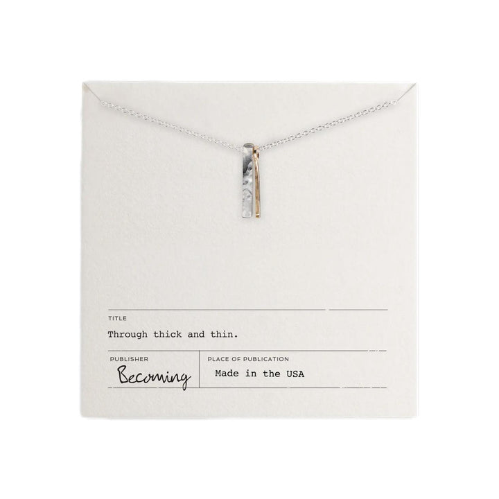 Through Thick &amp; Thin Necklace - Sterling Silver &amp; 14k Gold Fill