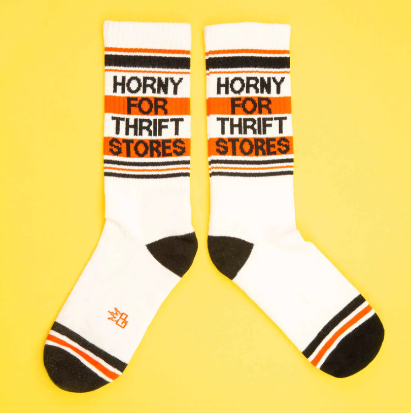 Horny for Thrift Stores Gym Sock