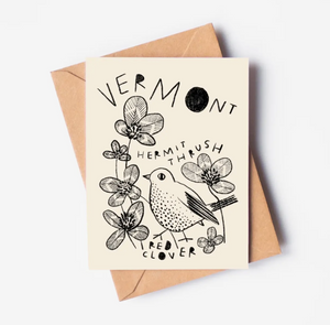 Vermont State Flower and Bird Card - RB8