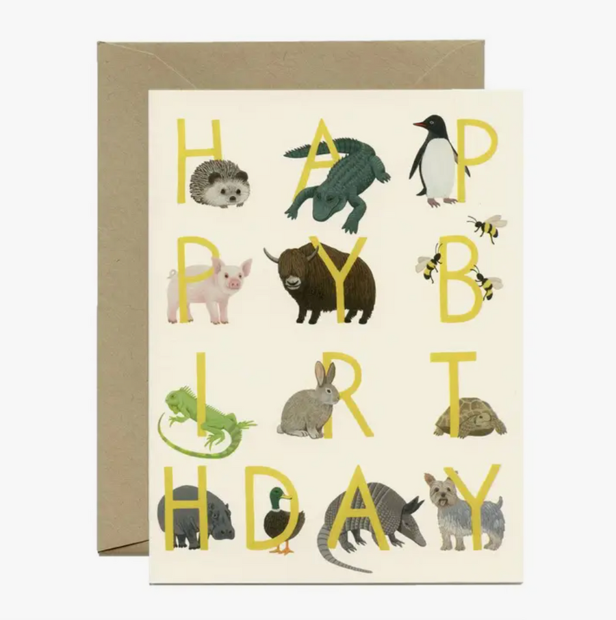 Menagerie Animals Birthday Card - YP5
