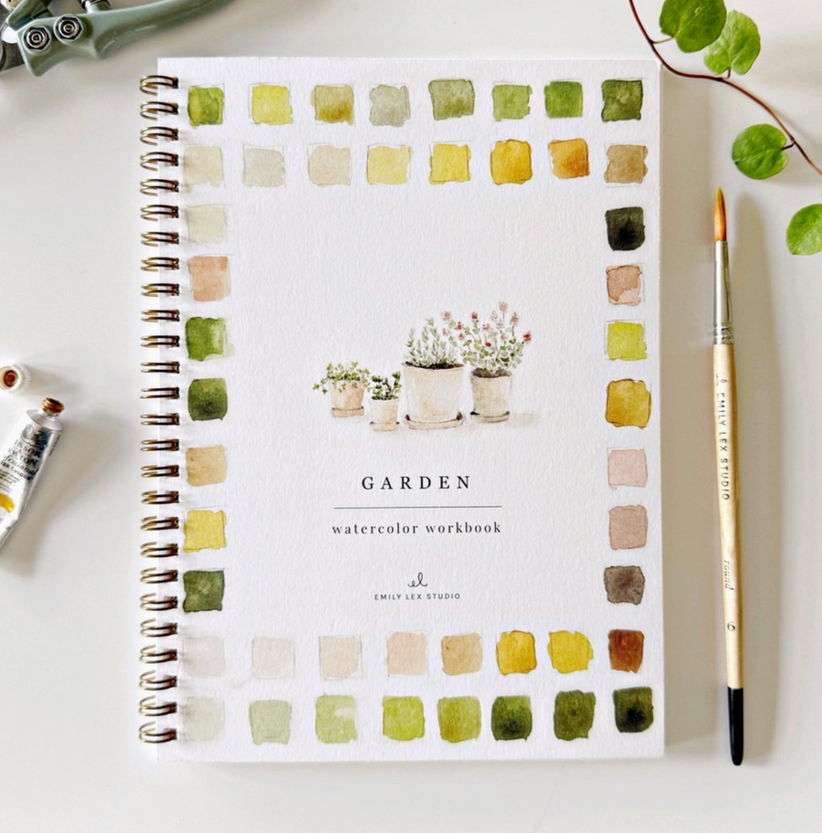 Garden Watercolors Workbook