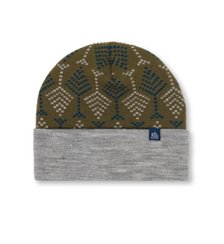 Tree Cuffed Beanie - Olive
