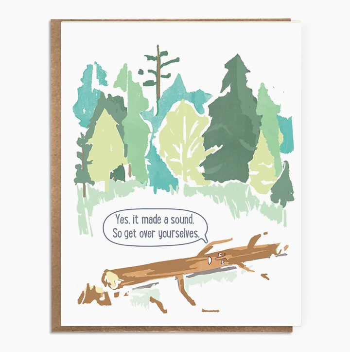 tree falls in the forst card - ZD8