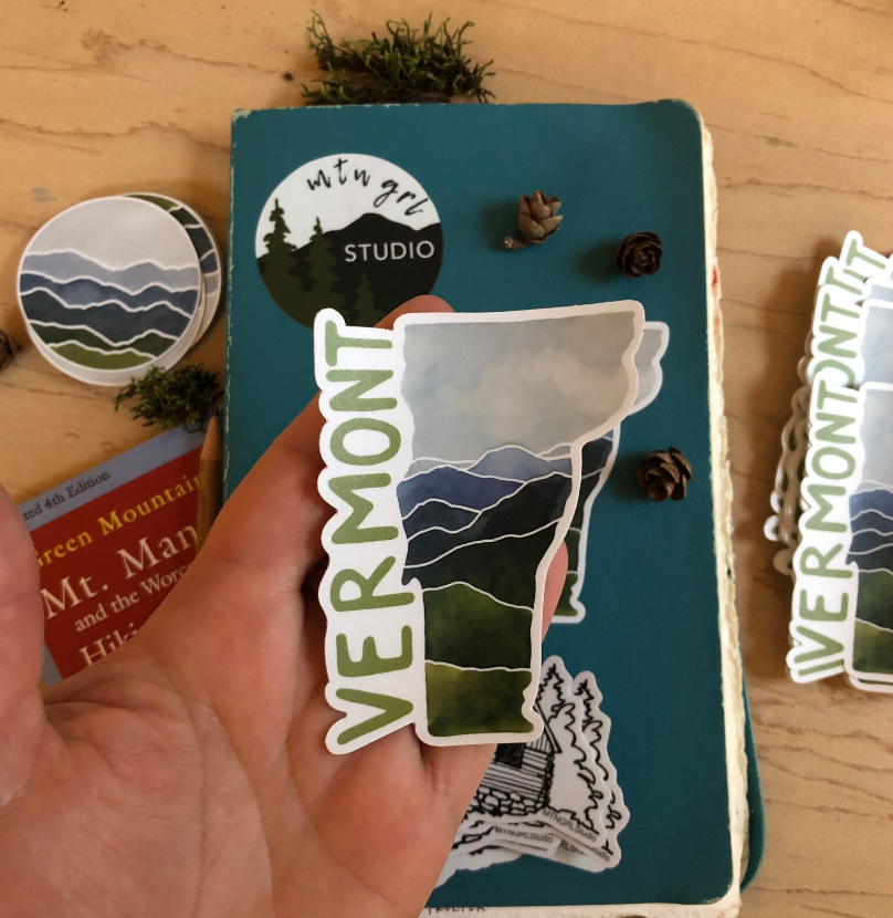 Vermont Mountains Sticker
