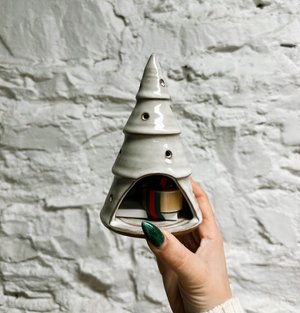 Laura White Tree Tea Light Holder - SMALL