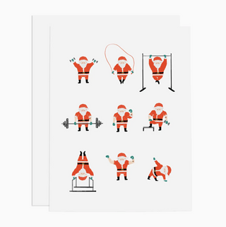 santa working out card - RC7