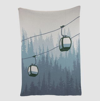 Alpine Lift Eco-Throw Blanket Blue - 50 x 60
