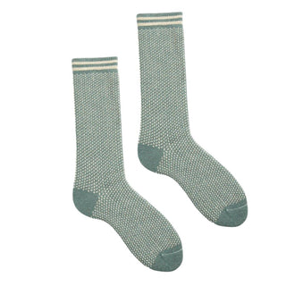 Cashmere/Wool Nordic Birdseye Women's Socks - Mineral