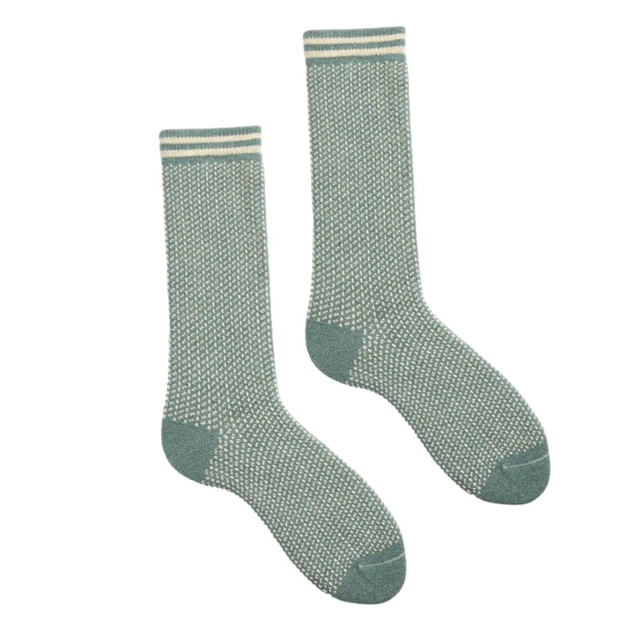 Cashmere/Wool Nordic Birdseye Women's Socks - Mineral