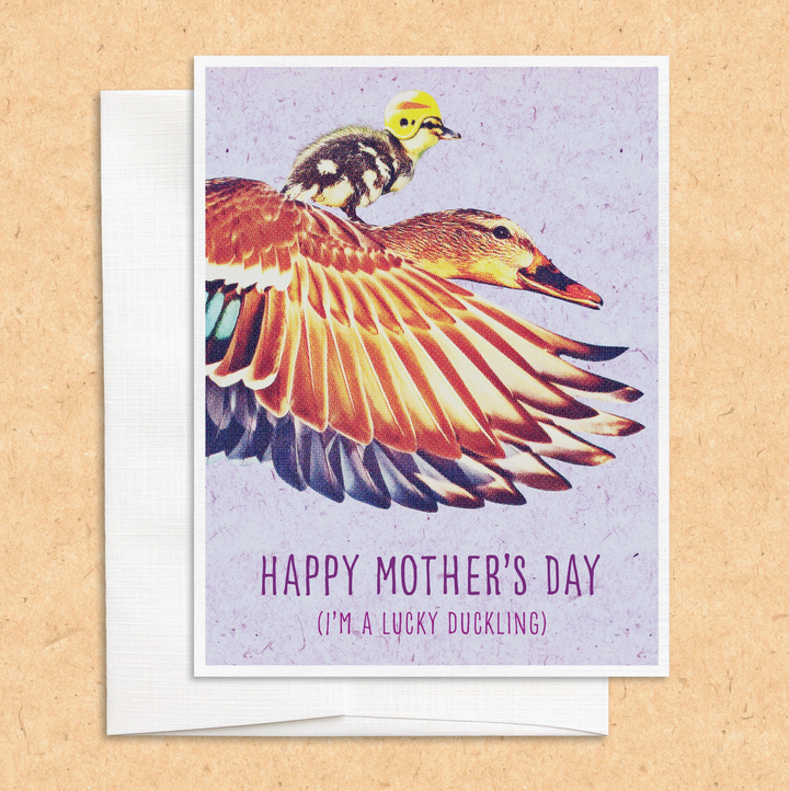 lucky duckling mother's day card - CS7