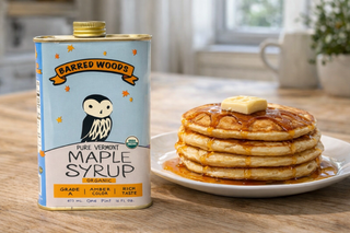 Pure Organic Vermont Maple Syrup in Decorative Tin -One Pint