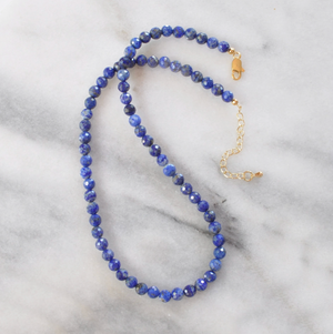 Gemstone Bead Necklace - Lapis Lazuli