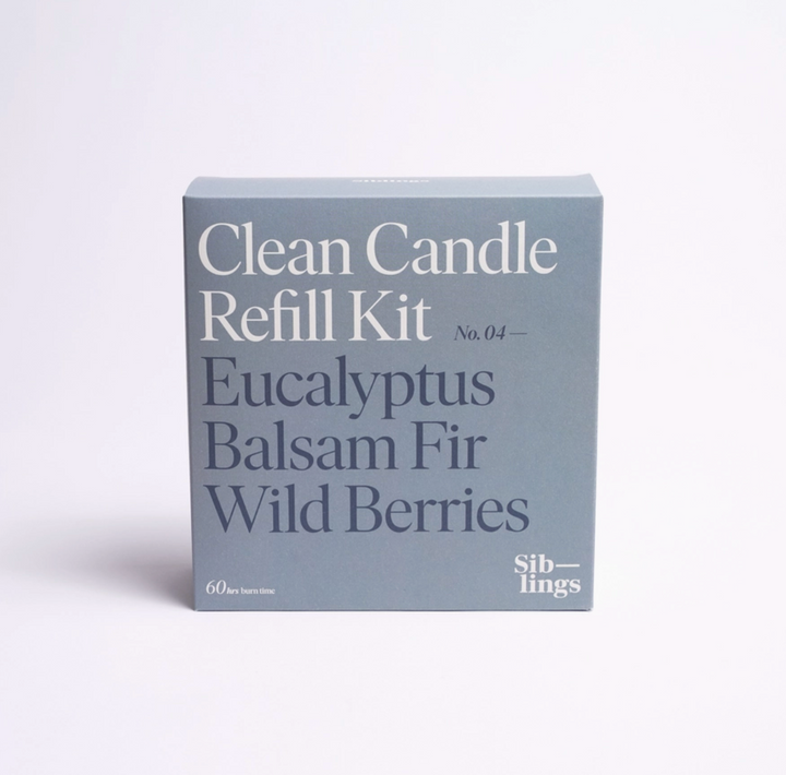 Clean Candle Refill Kit -Eucalyptus Balsam &amp; Wild Berries