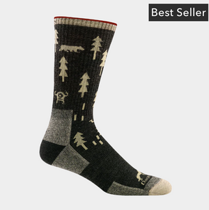 Men's Merino Wool ABC Boot Socks - Black