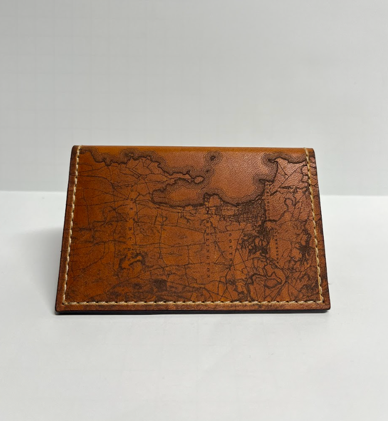Lake Champlain Ecthed Leather Wallet