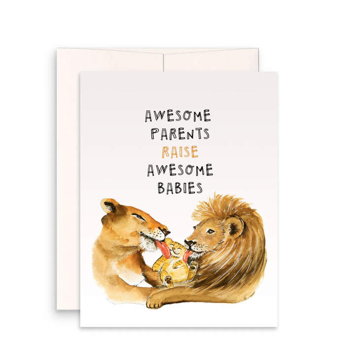 awesome parent lion card - LS4