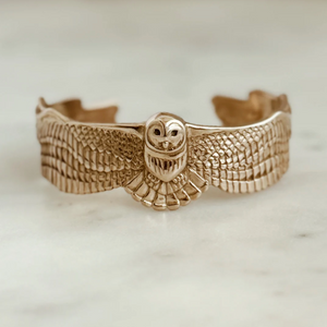 Owl Cuff Bracelet Medium