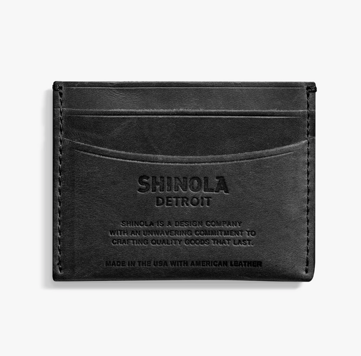 Shinola USA Heritage Pocket Card Case - Black