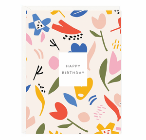 Birthday Floral Pattern Card - RR5
