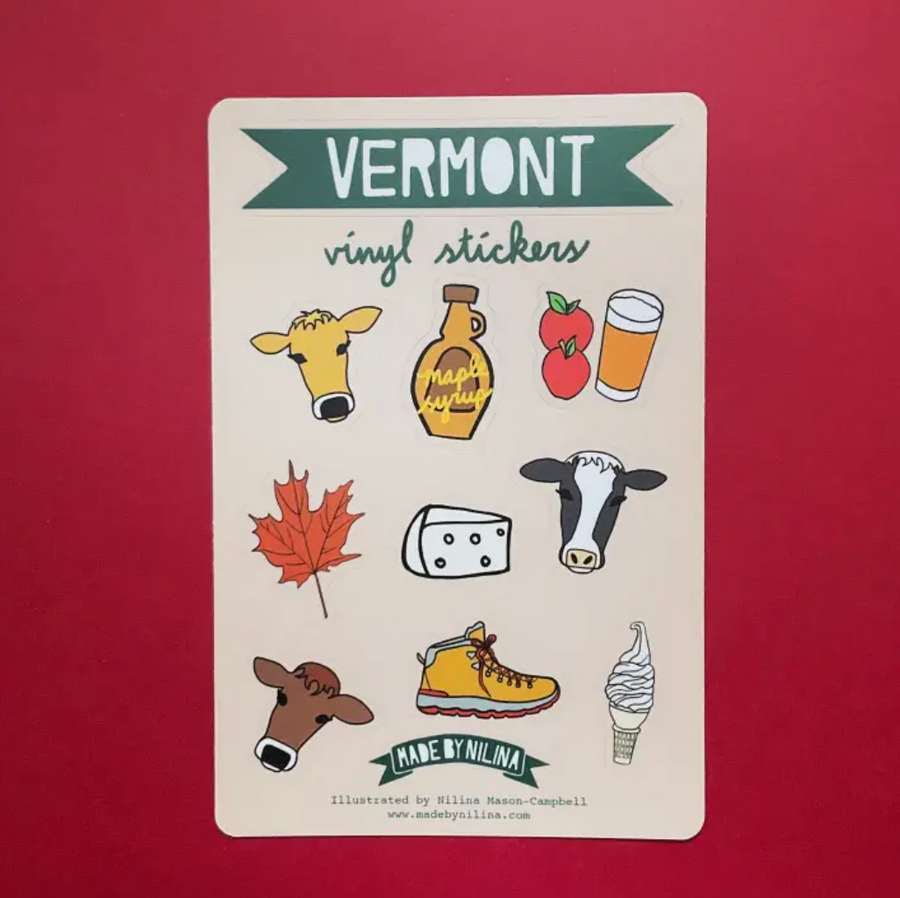 Vermont Icons Vinyl Sticker Sheet