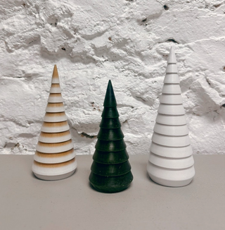 Baseball Bat Wooden Scrap Christmas Tree - Snow White 7"