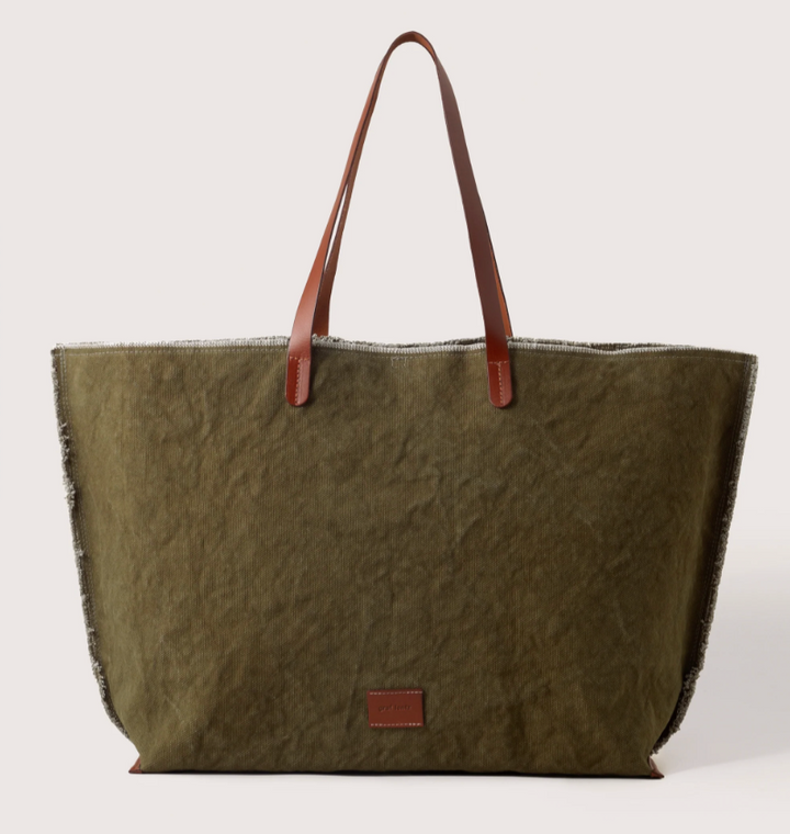 Hana Canvas Boat Bag - Olive