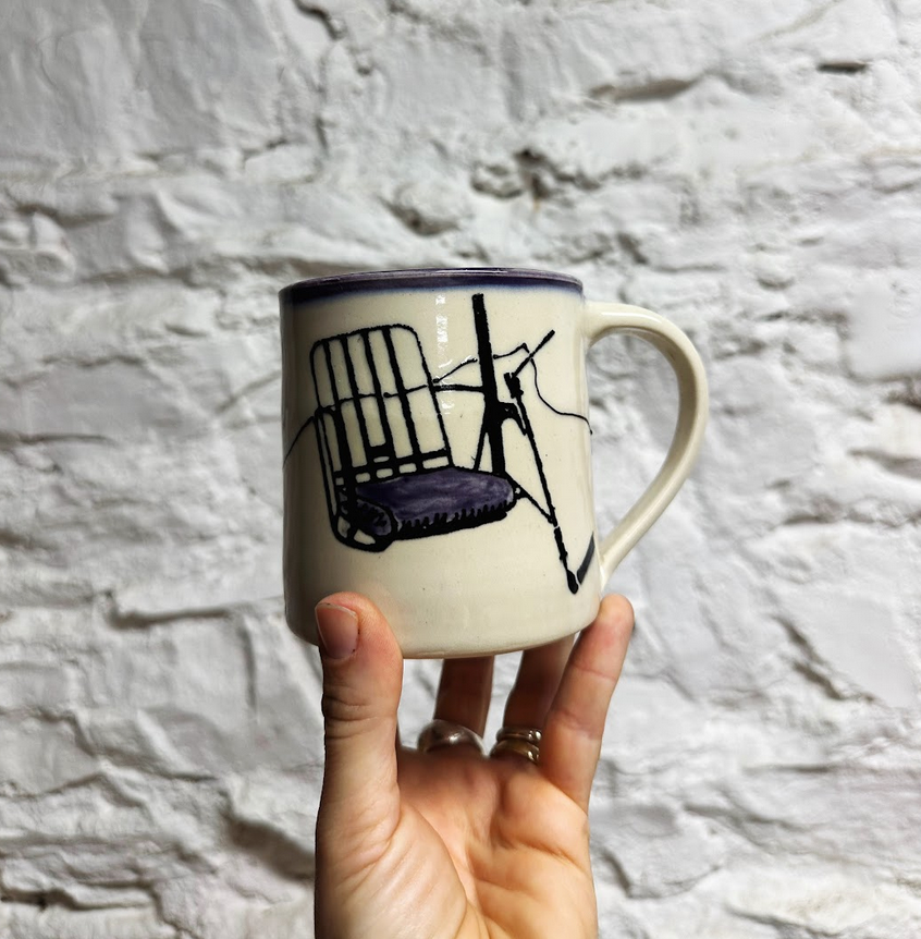 Vermont-Made Kayak Single Chair with Color Cushion Mug