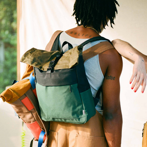 Sentinel Rolltop Backpack - Juniper + Black Heavyweight Canvas (Lagoon)