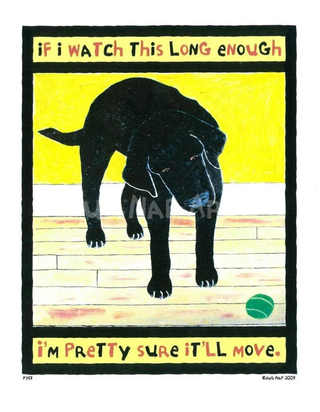 Lab Watching Ball Mini Print