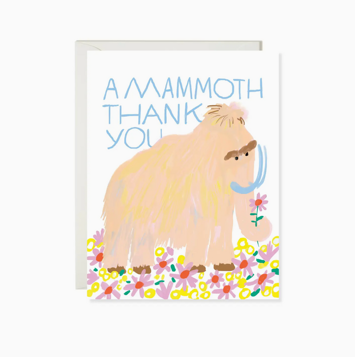 mammoth thank you card - KS1