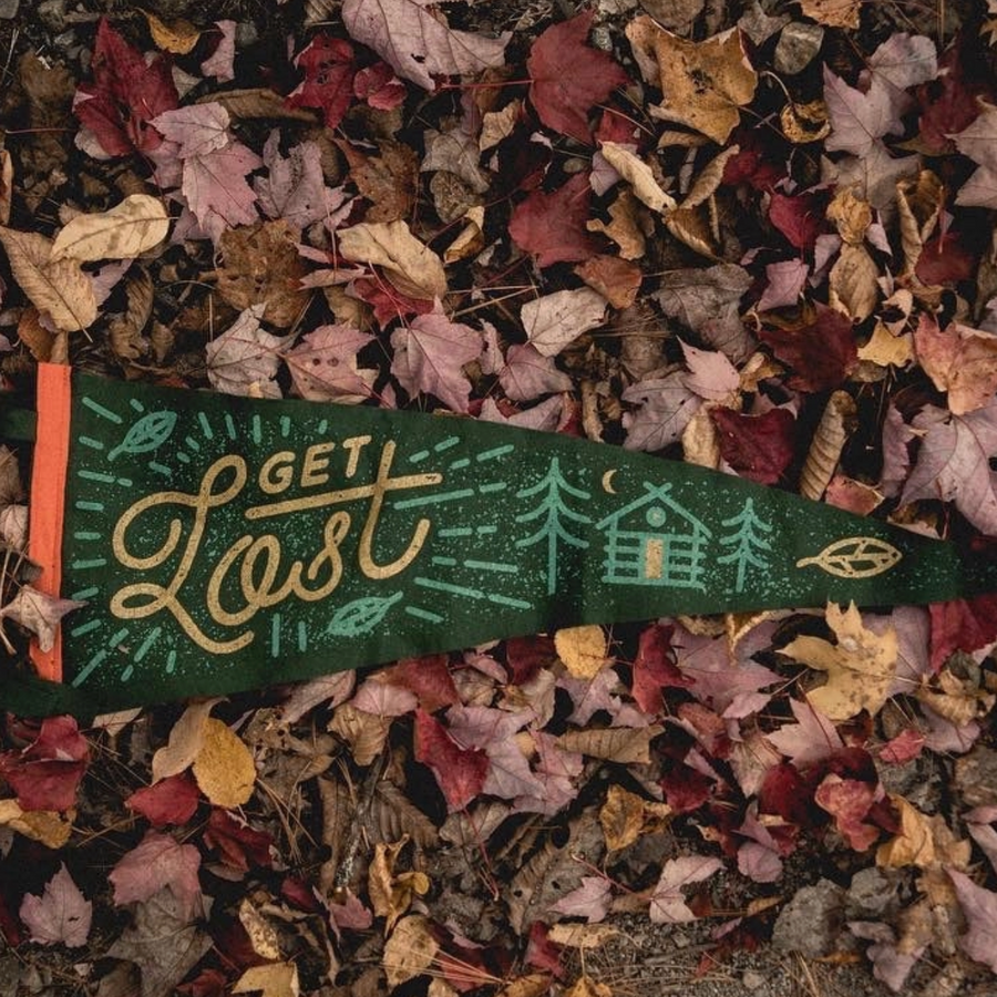 Get Lost Felt Pennant