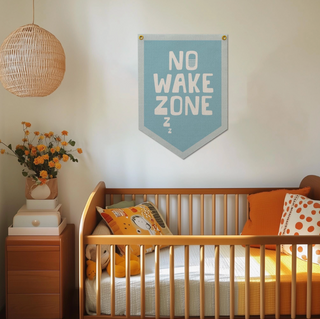 No Wake Zone Felt Camp Flag -16" x 22.5"