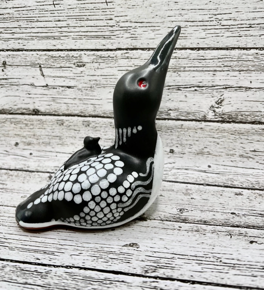 Ceramic Loon Whistle &amp; Sculpture