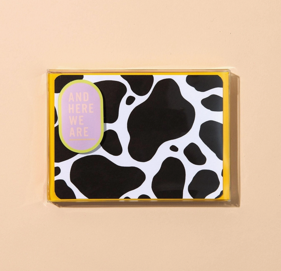 Cow Print Flat Notecards - Set of 8