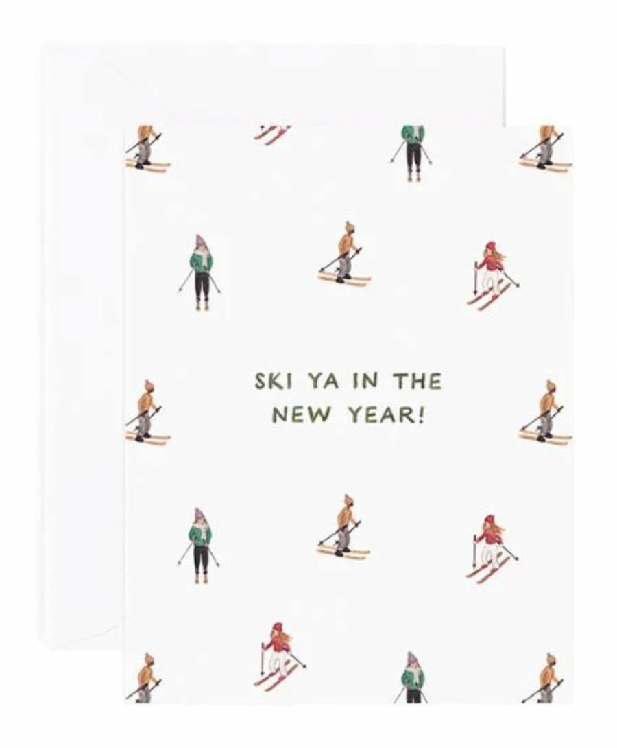 Ski Ya New Years Holiday Card - AZ7