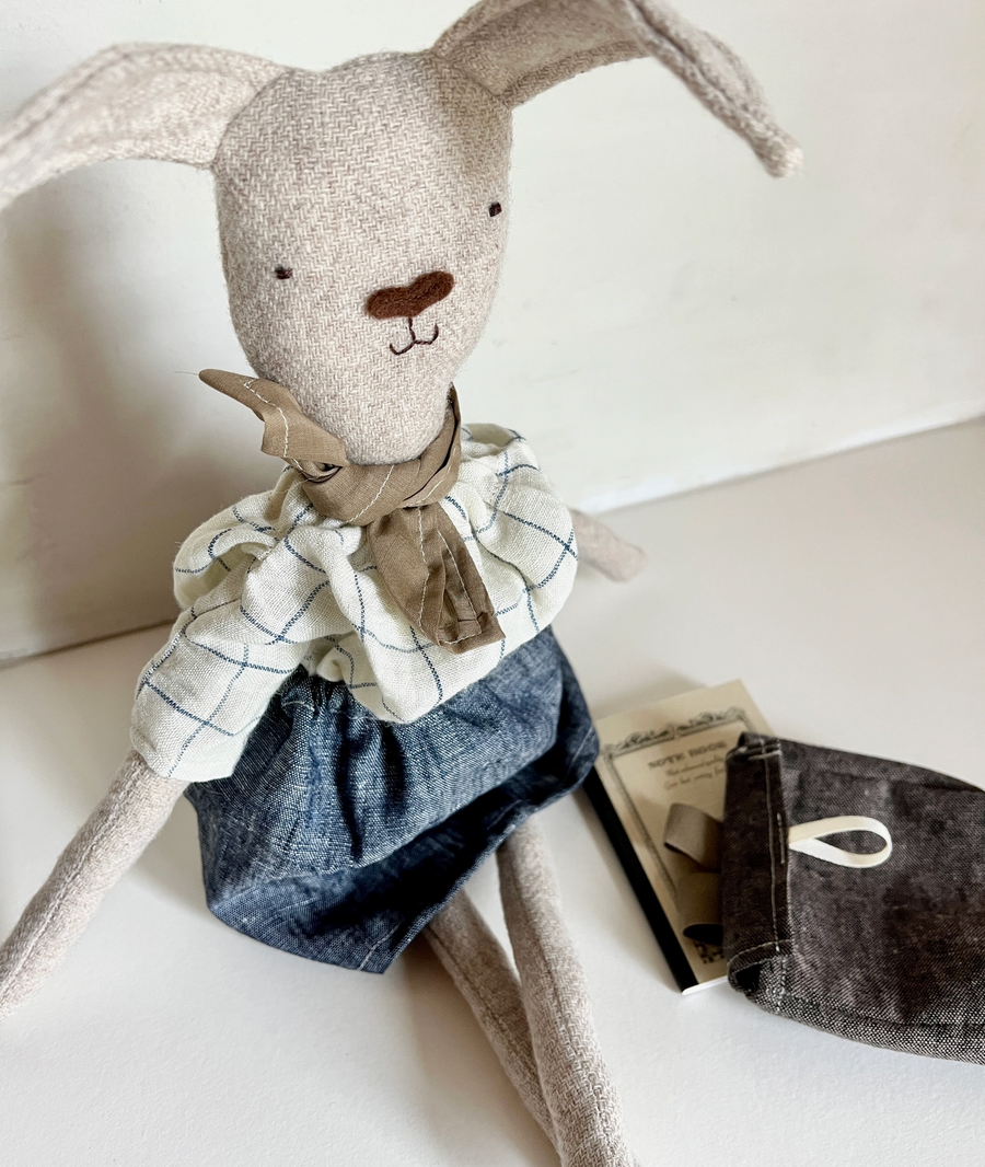Ruthie the Rabbit Stuffed Toy - Chambray Skirt