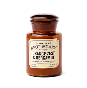 Apothecary 8oz Candle - Orange Zest &amp; Bergamot