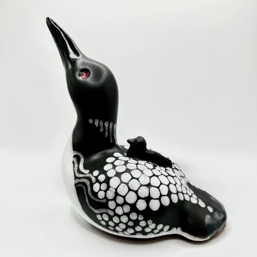 Ceramic Loon Whistle &amp; Sculpture