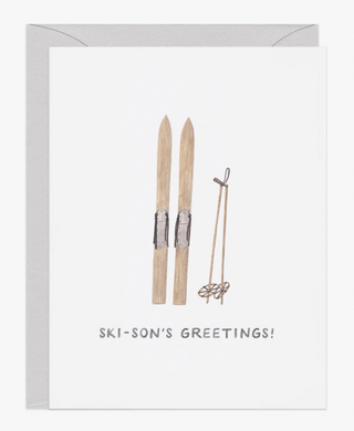 Ski-son's Greetings Card - AZ7