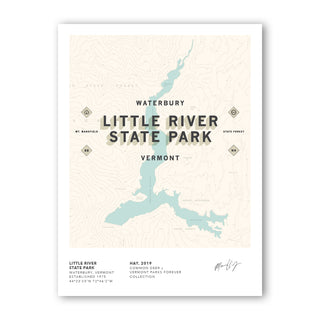 Vermont Parks Collection Print: Little River State Park 12x16