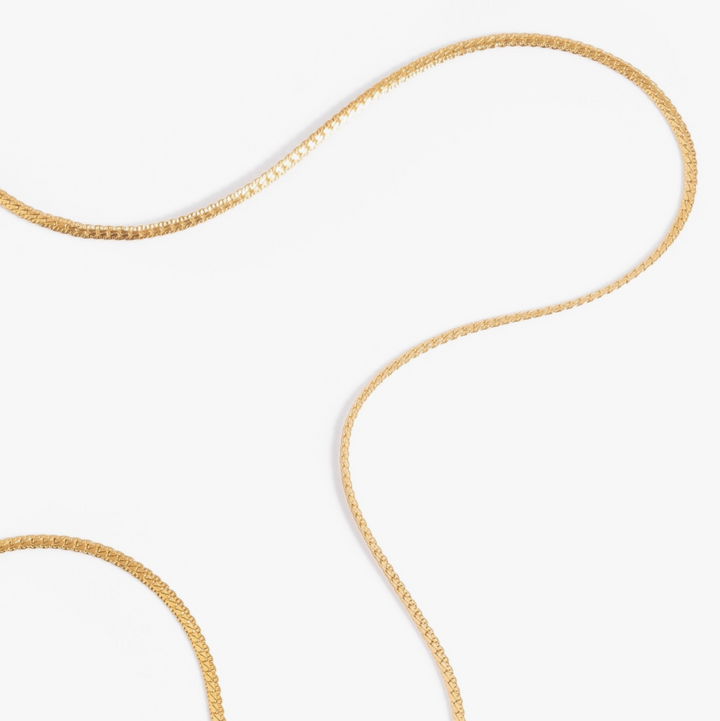 Dainty Curb Chain Necklace - 18k Gold Plated