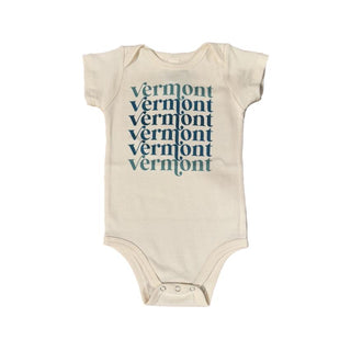 Vermont Green Repeating Organic Cotton Baby Onesie