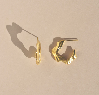 Olas Earrings Gold Vermeil